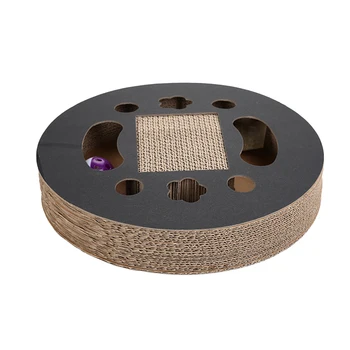 

Pet Toys Corrugated Round Scratch Board Toy Mint Bell Pet Funny Interactive Toys Cat Supplies