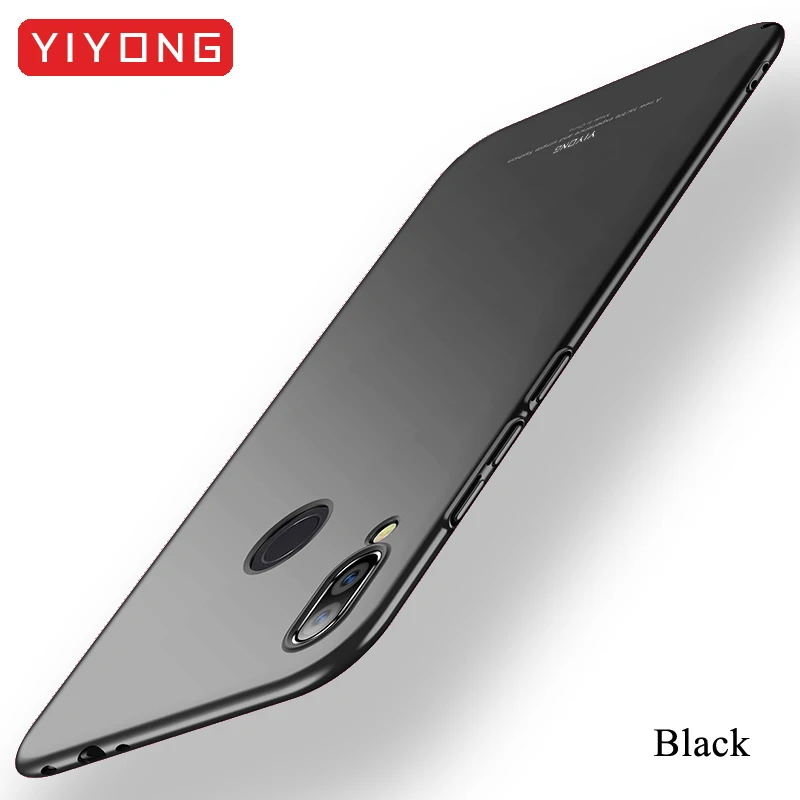 Simple black Redmi Note 6 Pro Чехол YIYONG матовый чехол Xiaomi Redmi Note 7 6 5 Pro Чехол Xiomi Global PC чехол для Xiaomi Note 5 6 7 Pro Чехол - Цвет: Simple black