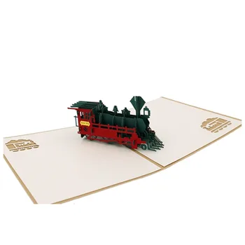 

New Handmade 3D Pop Up Thank You Greeting Card for Every Occasion train