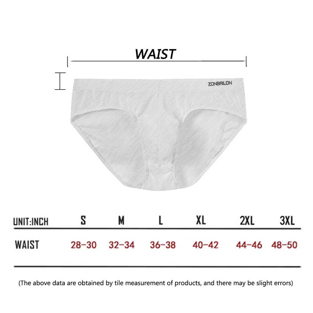 Men's Panties Sexy Underwear Briefs Seamless Feeling Low-Waist Male Fashion Bright