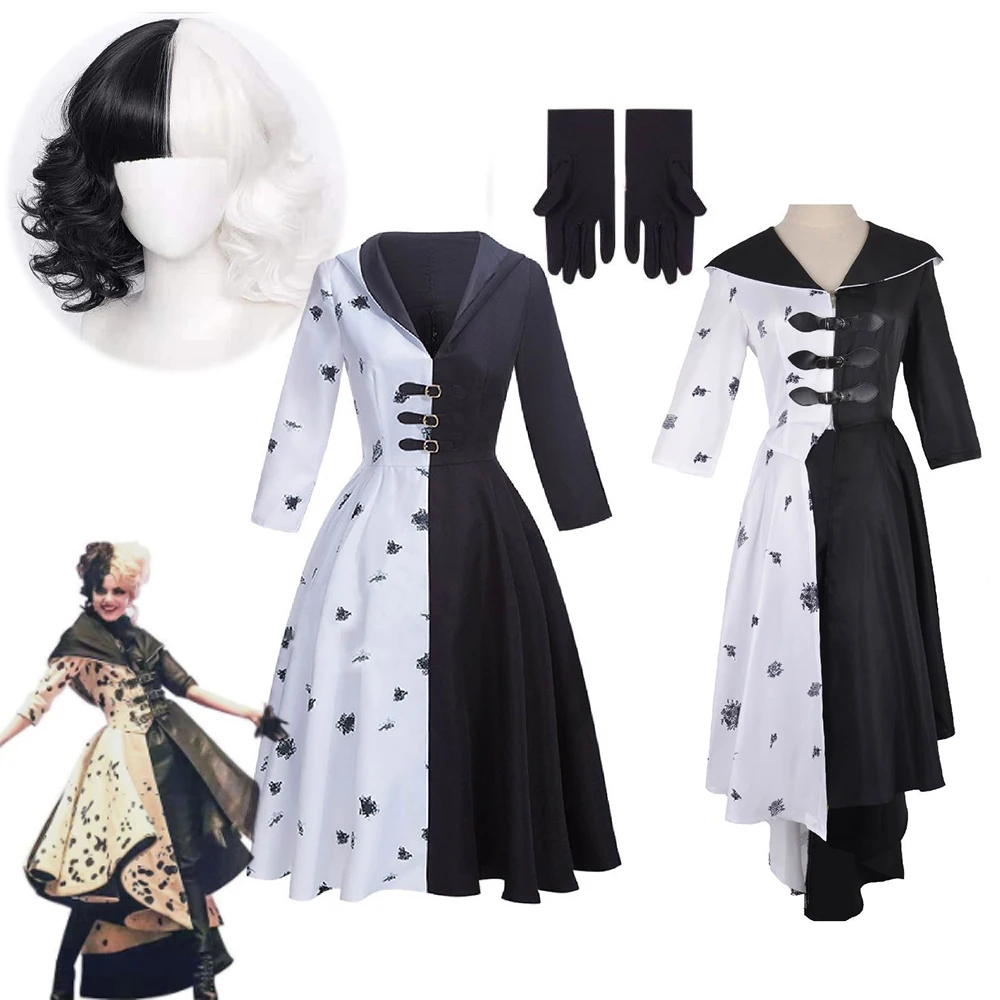 Костюм круэллы для девочки. Костюм круэллы для девочки. Костюм круэллы для девочки. Костюм на хэллоуин круэлла де виль. Костюм круэллы на хэллоуин детский.