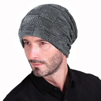 

Stylish Skullies Beanies Winter Hats Man Thick Warm Hat Thick Men Hat Beanies Cap Men's Winter Caps Knitted mujer invierno hats