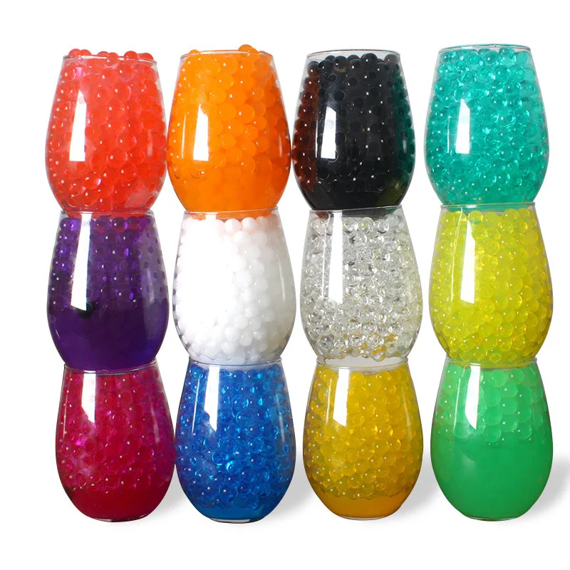 

170pcs/bag Colorful Pearl Gel Ball Polymer Hydrogel Potted Crystal Mud Soil Water Beads Grow Magic Jelly Wedding Home Decor