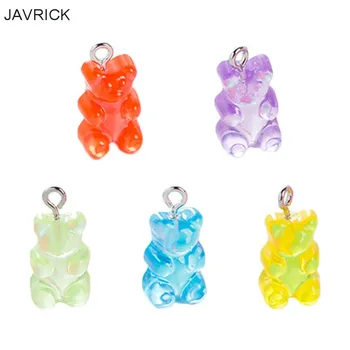 

48 Pcs Resin Gummy Bear Pendant for Keychain Accessory Jewelry Making DIY Craft