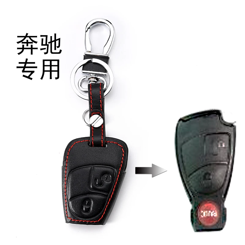 Чехол для ключа автомобиля из натуральной кожи для ключа, чехол для Mercedes Benz Class W205 E Class W212 A B S GLC gla GLK автомобильные аксессуары - Название цвета: 9