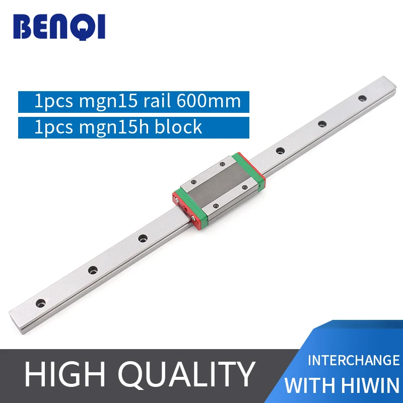 

free shipping low price cnc linear guides MGN15H block /carriage+ CNC linear bearing steel MGN15-L600mm rail made in china