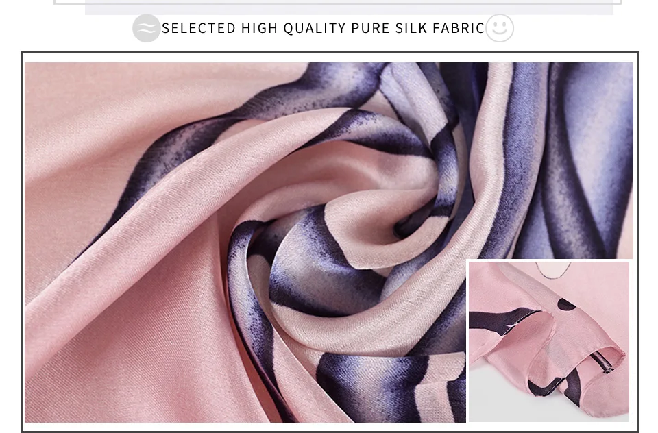 [BYSIFA] Фиолетовый Синий цветочный женский шелковый шарф, шаль, модные женские длинные шарфы, осенне-зимние элегантные женские шарфы на голову