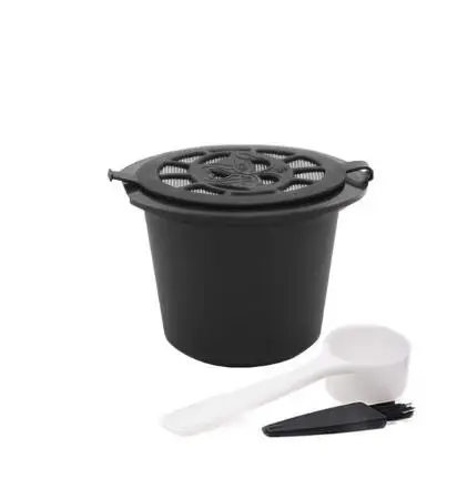 Многоразовый фильтр Nespresso многоразовый фильтр для кофейных капсул многоразовый ложка и кисточка мини-эссенца - Цвет: 1pcs-black