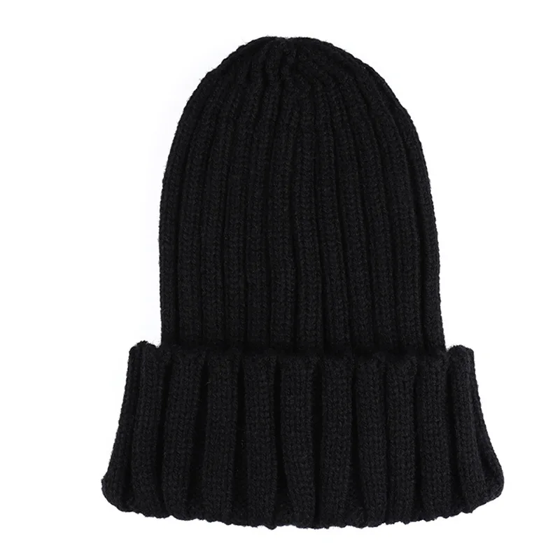 Warm Knitted Beanies Solid Color Retro Knitting Winter Autumn Women Hat Bonnet Ladies Girls Hats Winter Beanie Cap fleece lined beanie Skullies & Beanies