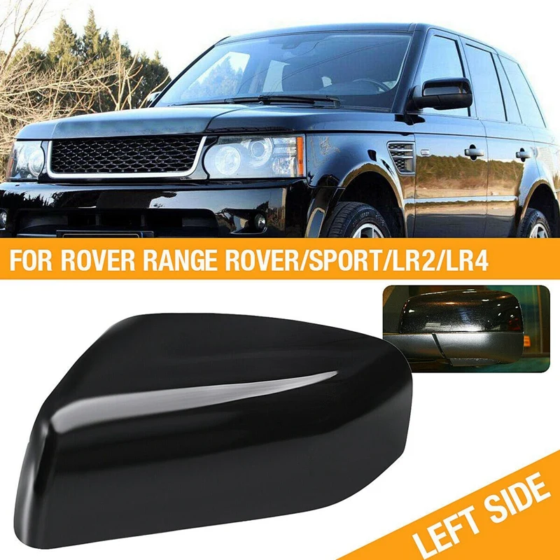 Color : Black Left PREPP Car Wing Side Mirror Cover Fit For Land Rover/Range Rover Sport/Freelander 2/LR2/Discovery 4/LR4 2010-2014 Rearview Mirror Cover 
