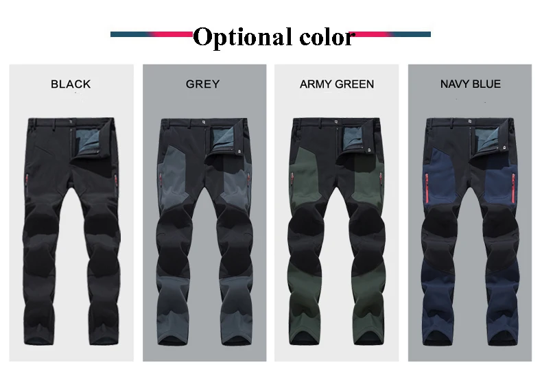 Description Picture 3 of itemNUONEKO-Men's Waterproof Thermal Trousers, Fleece Pants, Breathable, Warm, Outdoor, Hiking, Tourism, Camping, Trekking, Winter