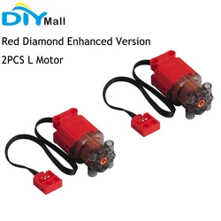 Blocs de construction en diamant rouge, 2 pièces, moteur L amélioré, Compatible avec Legoeds, fonctions électriques, pièces MOC 