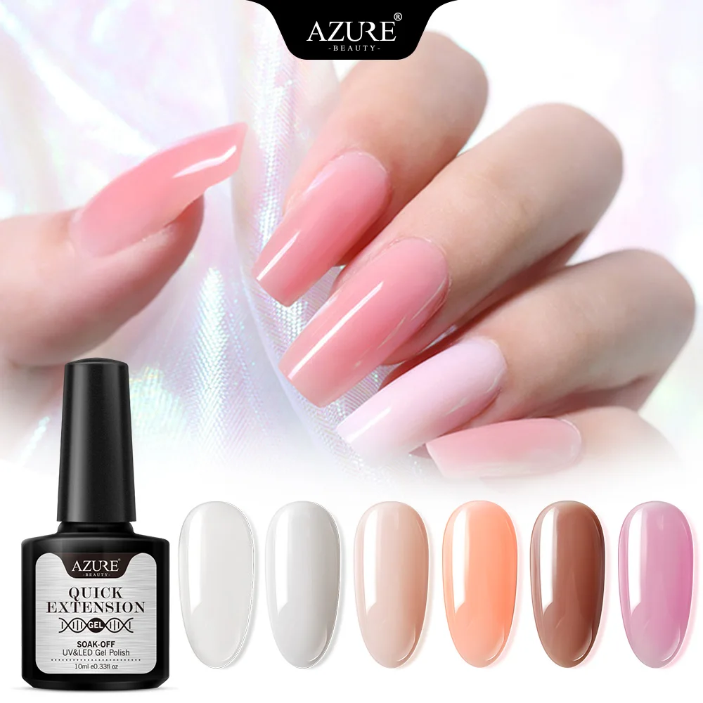 

Azure Beauty 10ml Quick Extension Gel Building Gel Polish Clear Pink Nude Nail Builder UV Nail Gel Soak Off UV Gel Polish