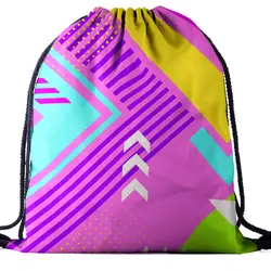 Zohra оригинальный Европа и Америка Amazon хит продаж рюкзак 3D цифровая печать геометрический узор водонепроницаемая сумка на шнуровке