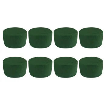 

8 Pack DIY Flower Arrangement Kit Green Round Wet Floral Foam, Wedding Aisle Flowers, Party Decoration