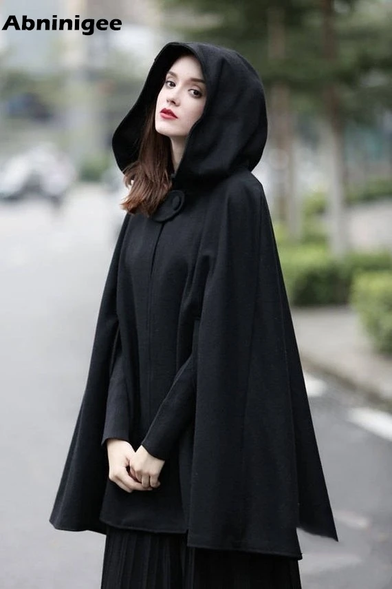 Coat Casual Hooded Cape Cosplay Cloak Shawl