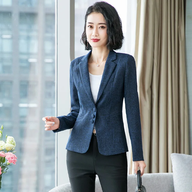 

2019 Small Suit Coat Short Graceful Spring And Autumn Long Sleeve Casual Versatile Ol Career Suit