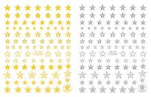 CB040-046 חדש סגנון זהב וכסף שחור ולבן DIY3D נייל מדבקת קריקטורה בכתב מניקור פרח מדבקות(China)