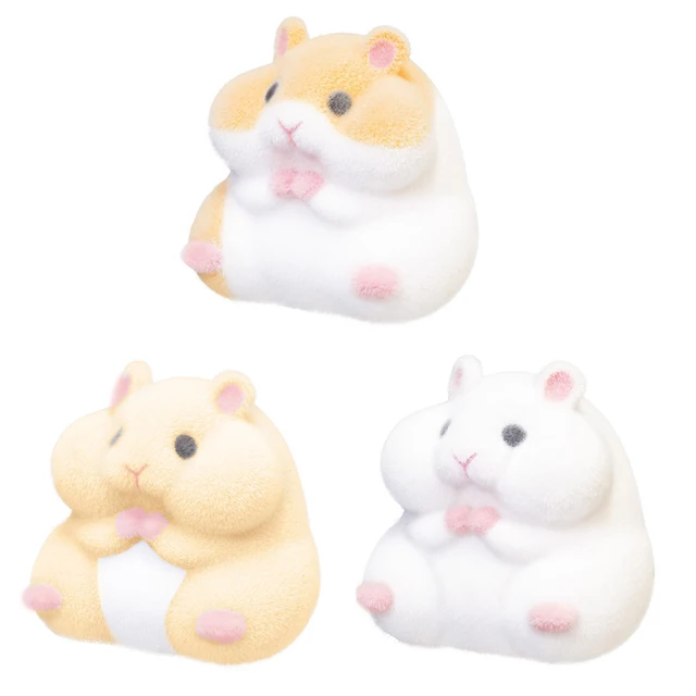Capsule Toys Kawaii Fatty Milky Hamster Flocking Plush Dolls  Gashapon Toys  Dog Toys  Hamster Toys 2