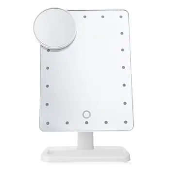 

Portable LED Touch Sensor Mirror With Lamp Desktop Makeup Mirror Multi-Function Beauty Makeup Mirror Rotatable Mirror
