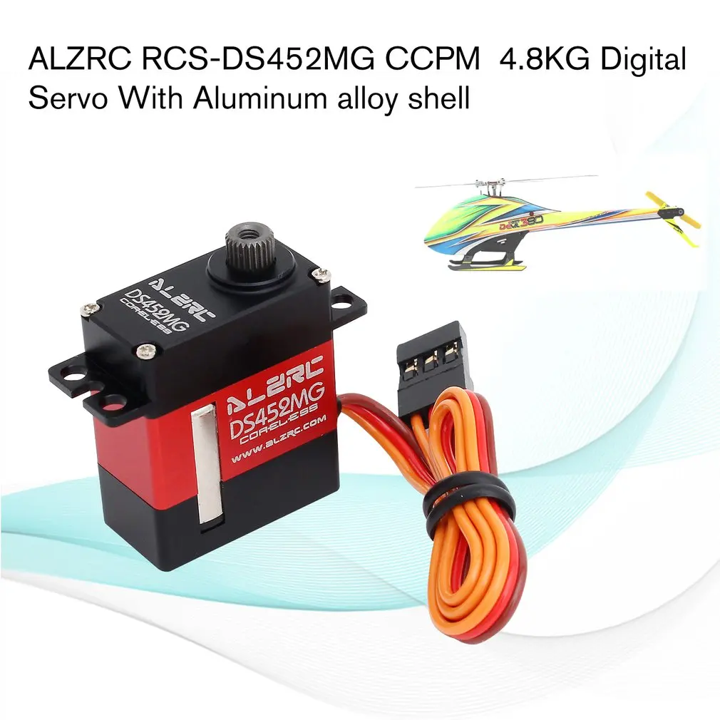 

ALZRC RCS-DS452MG CCPM 4.8V-7.4V 4.8KG Large Torque Digital Servo For RC Helicopter Drone Aircraft Parts Accessories