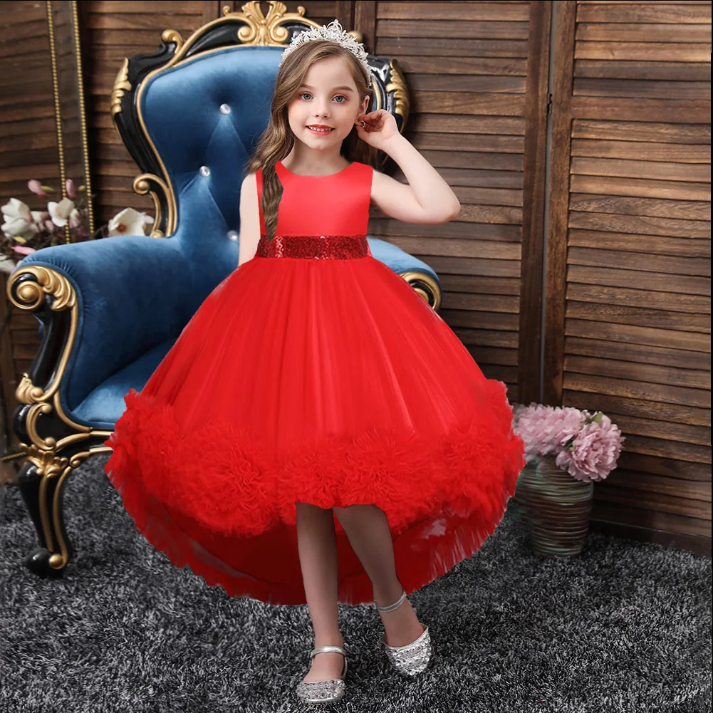 kides dress Princess Trendy Girls Frocks & Dresses kides wear girls part  wear dress party waer