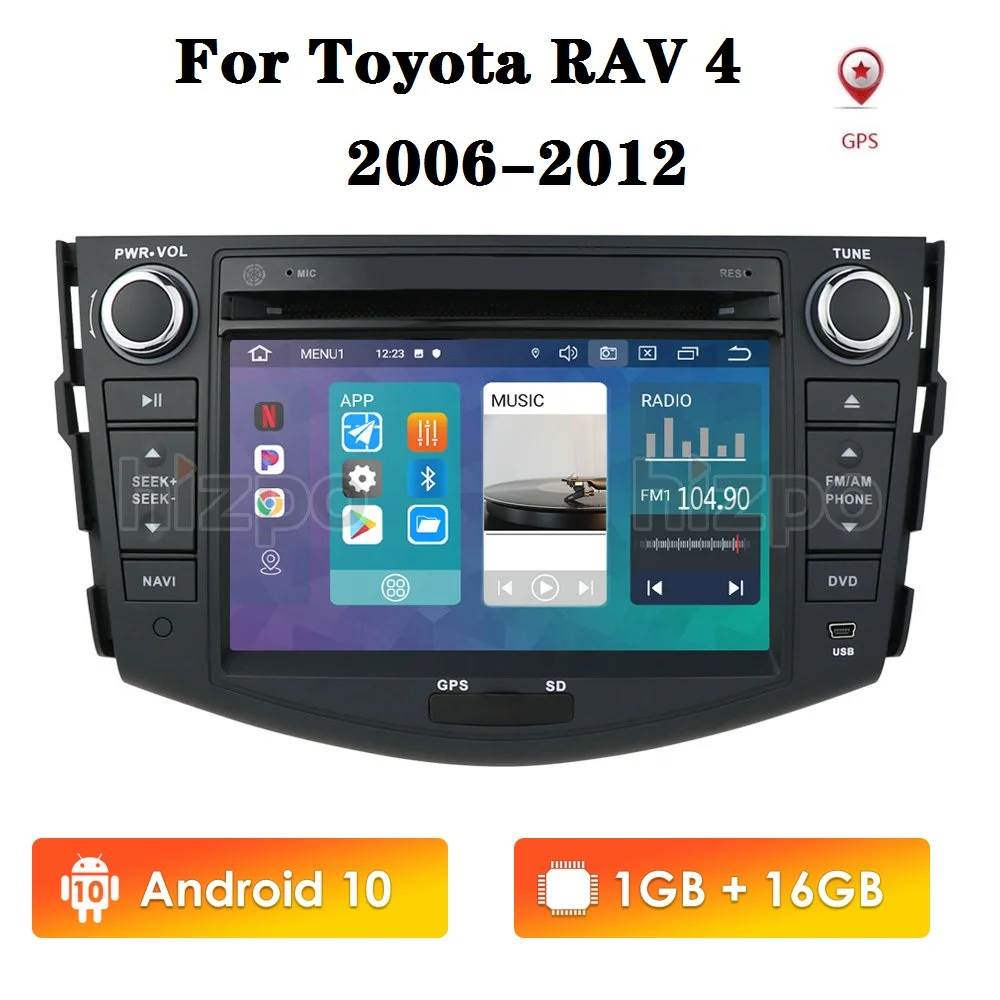 Автомагнитола 2DIN 7 дюймов Android 10 DVD для Toyota RAV4 2006 2007 2008 2009 2010 2011 2012 GPS навигация