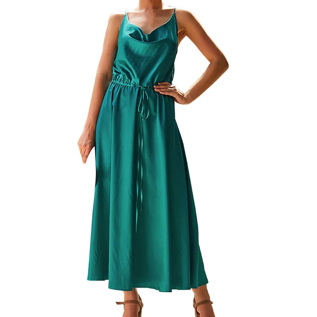 Vestido mujer летнее женское платье модные, пикантные без рукавов платья в стиле бохо Однотонная одежда в клетку платье на бретелях с v-образным вырезом платье