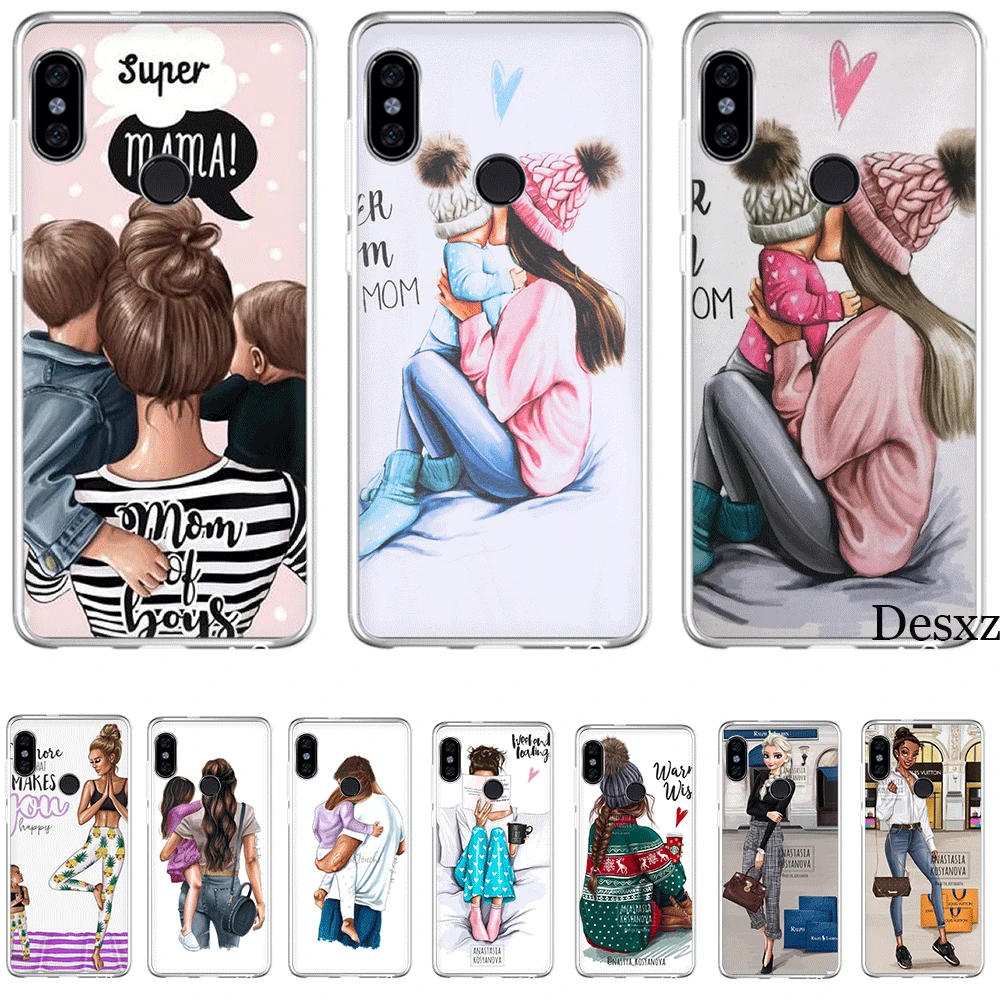 Чехол с милым рисунком для Xiaomi Mi A3 9 Lite 5 5S 6 6X 8 SE A1 A2 Mix 2S 6A 9se MAX 3 модный супер мамы
