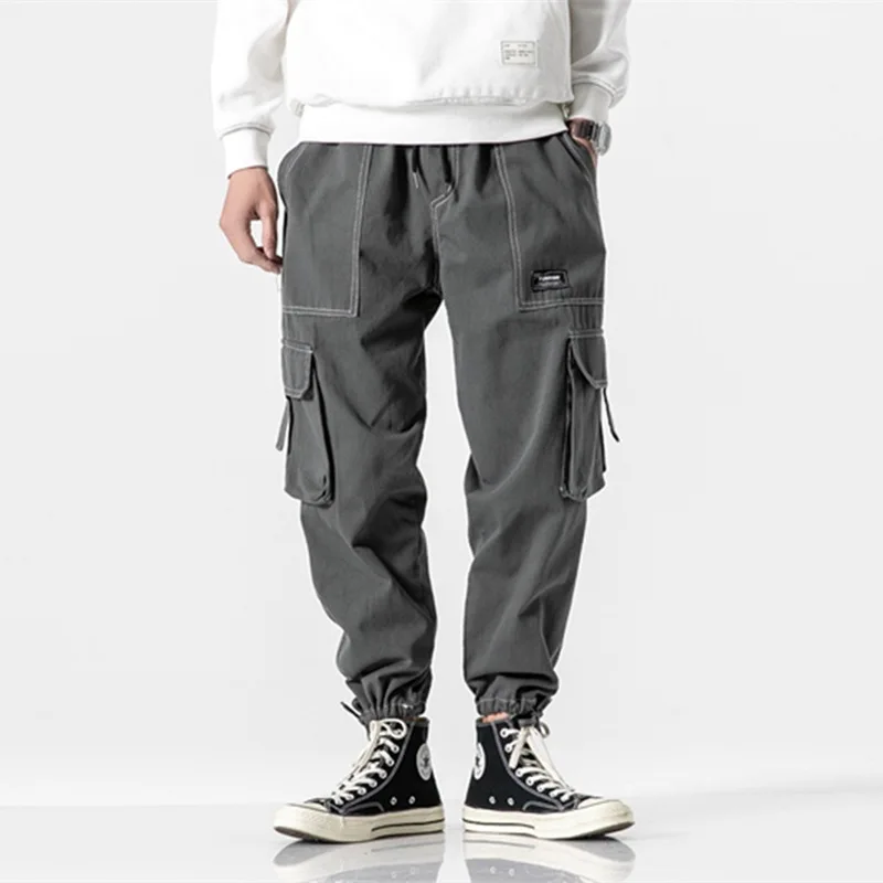 

Loose Mu Cool 20 Spring New Style Retro Pumping Rope Beam Foot Bib Overall Men Popular Brand Japanese-style Loose Casual Pants