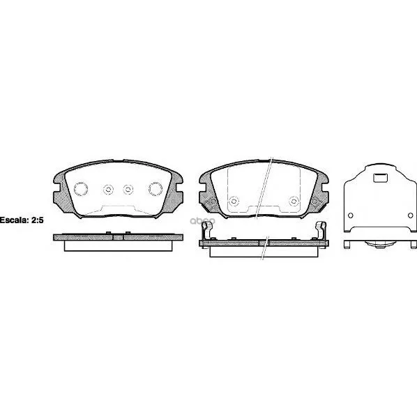 1204 02_!Колодки Дисковые П Hyundai Sonata 3.3i V6 05 Remsa 120402 Remsa арт. 120402