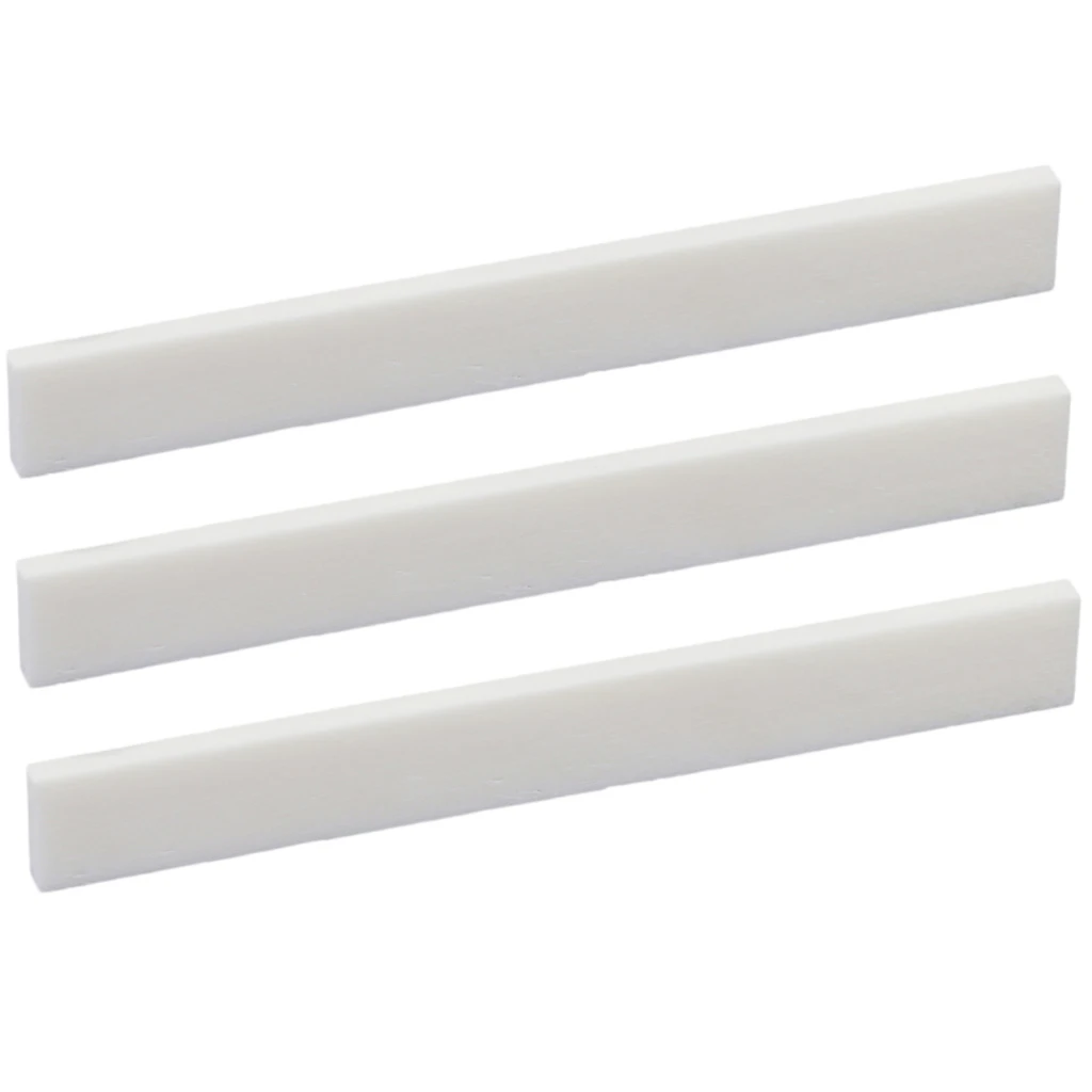 3x Cattle Bone Saddle Blanks 80mm For Handmade Guitar Supply Accessory 3x Cattle Bone Saddle Blanks 80mm For Handmade Guitar Supply Accessory