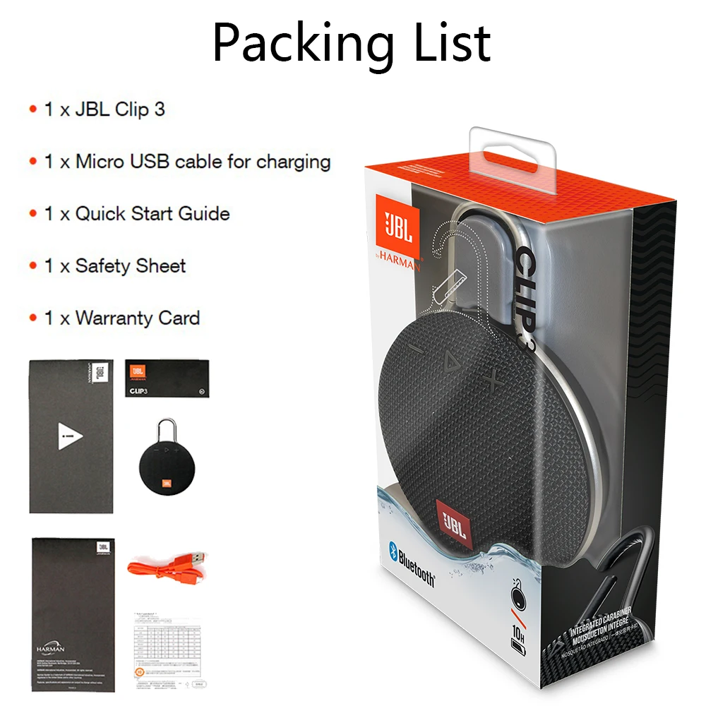 JBL CLIP 3 Portable Wireless Bluetooth Speaker