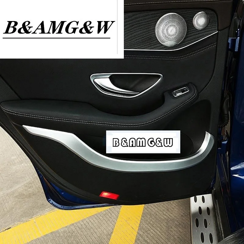 

For Mercedes Benz GLC Class X253 220 260 300 2015-2017 Car Interior Door Decoration Moulding Trim Accessories Car Styling 4pcs