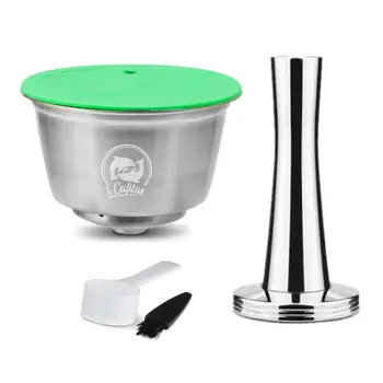 

Stainless Steel Refillable Coffee Capsule Filter Ground Tamper for Dolce Gusto