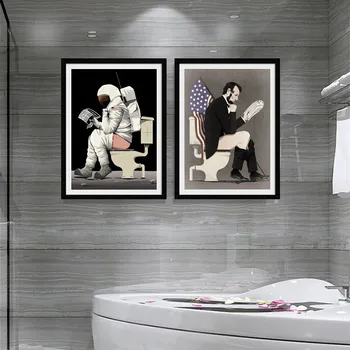 

Marvel Movie Canvas Painting Funny Superhero Toilet Decorative Posters and Prints Cuadros Wall Art Pictures Kids Room Home Decor