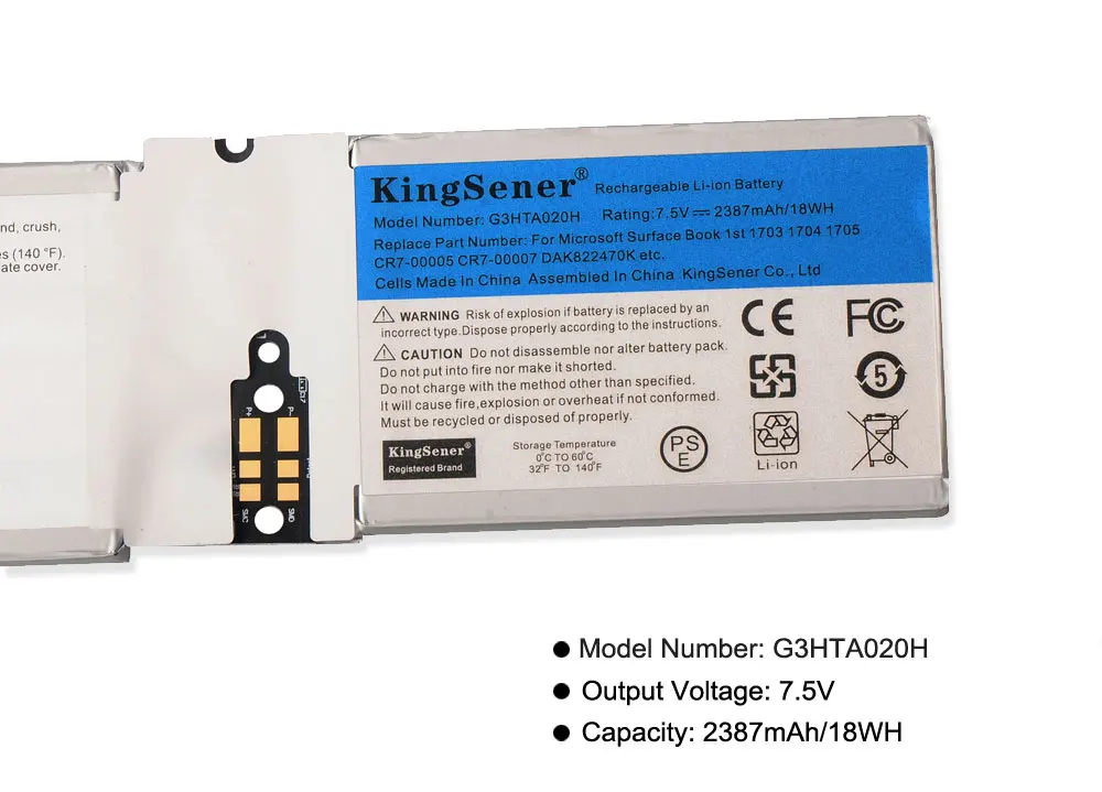 Kingsener-bateria Tela para Microsoft Surface Livro G3hta020h Dak822470k 1703 1704 1705 13.5 Cr700005 Cr7-00007 - Imagem 3