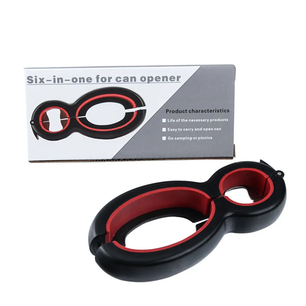 

Six in One Bottle Opener Multifunctional Stainless Steel Bottle Opener Kitchen Tool Lid Opener Can Opener