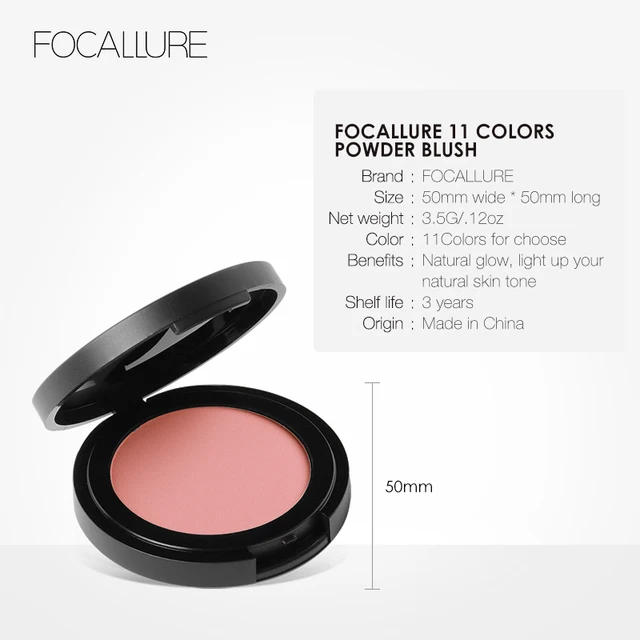 FOCALLURE 11 Colors Face Mineral Pigment Blusher Blush Powder Brozer Cosmestics Professional Palette Blush Contour Shadow