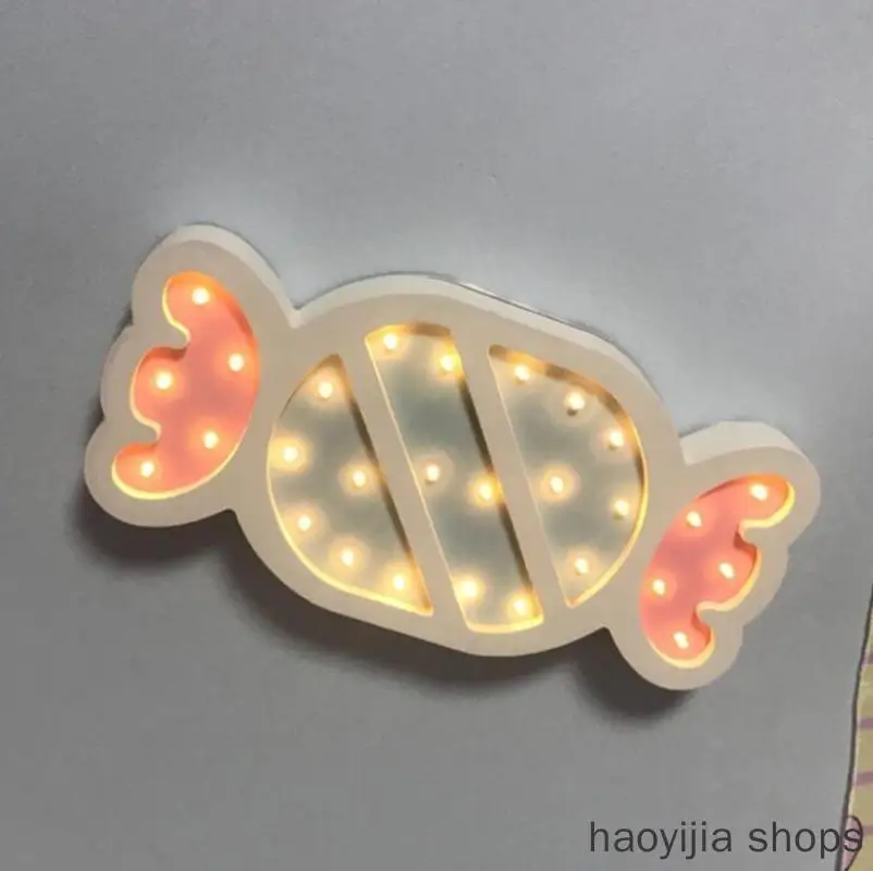 

The new product is suitable for children sleeping in the night light of colored lights and wall lamps, Nordic candy-shaped LED