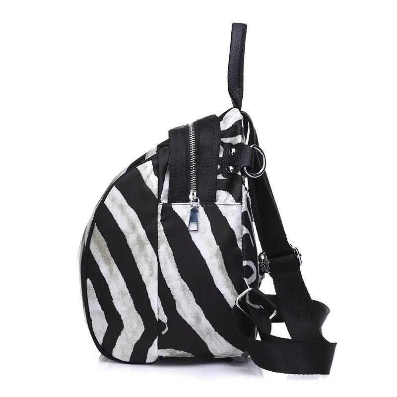 Зимний стильный Оксфордский Модный модный рюкзак в полоску с мягкой поверхностью для девочек, простой популярный женский рюкзак