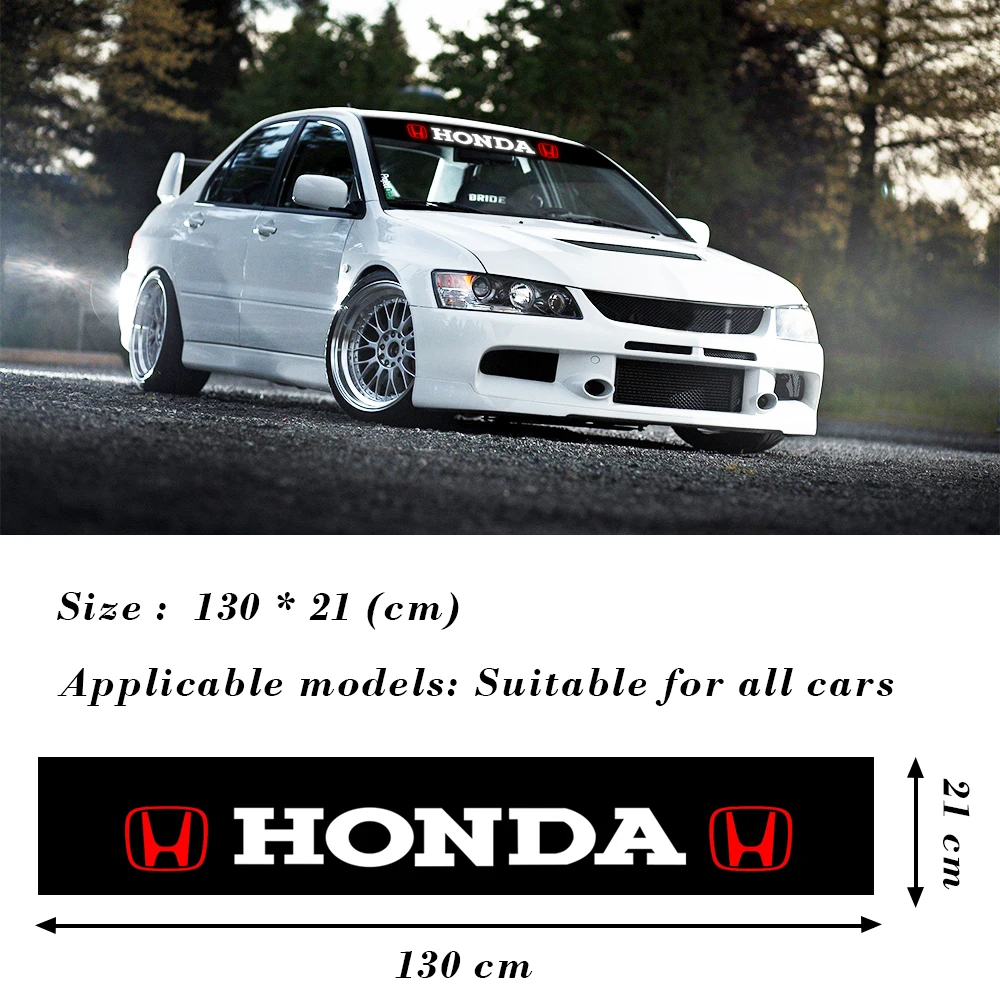 

1Pcs Reflective Decoration Decals Front And Rear Windshield Sun Protection Sticker For Honda Civic Varadero Xl1000 Xadv 750 Forz