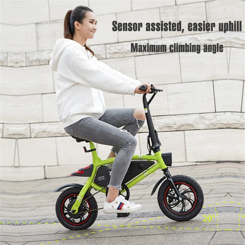 Electric Mini Bike F12 Two Wheels Electric Bicycles 12 Inch 36V 250W Portable Parent-child Electric Folding Bicycle With Basket (49)