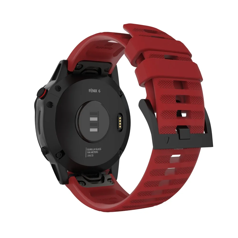 22 мм силиконовый ремешок для часов Ремешок для Garmin Fenix 6/6Pro/5/Forerunner 935 945 Смарт-часы браслет Спорт Correa для Instinct Band