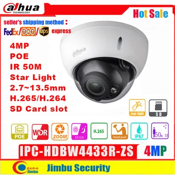 

Dahua 4M IP Camera POE IPC-HDBW4433R-ZS starlight 2.7mm ~13.5mm motorized lens SD Card slot IR50M replace IPC-HDBW4431R-ZS IVS