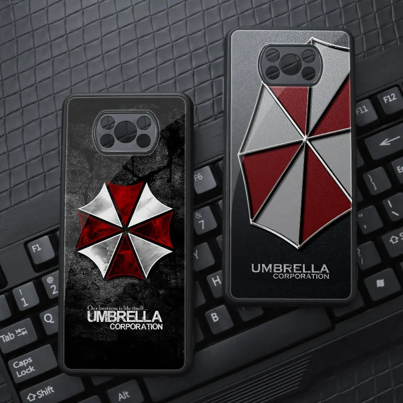 Camera Protection Umbrella Corporation Biohazard Phone Cases For Xiaomi POCO F3 M3 X3 NFC F2 Pro Back Covers Men Anti Fall Black |