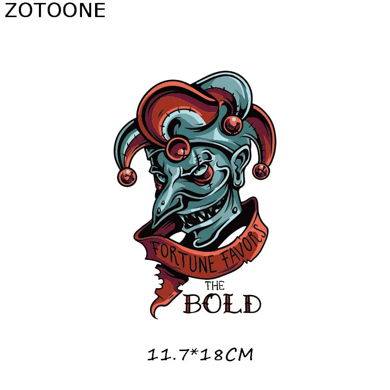 ZOTOONE красочные нашивки в виде животных Тигр бык-голова-патч железо на переводе для одежды футболки аксессуары аппликации теплопередача G - Цвет: ZT0818