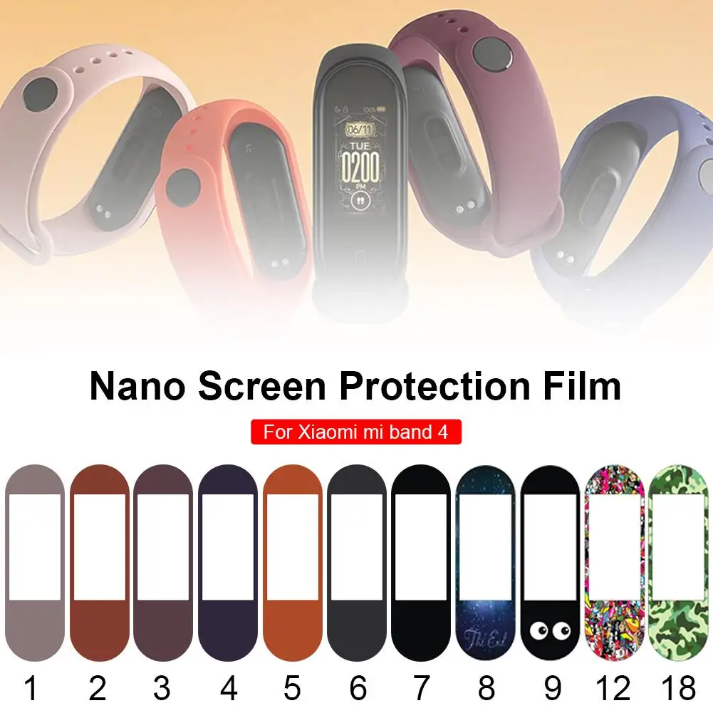 Новейшая водонепроницаемая пленка для Mi Band 4 NFC версия TPU Nano Взрывозащищенная защитная цветная пленка для экрана браслет millet 4