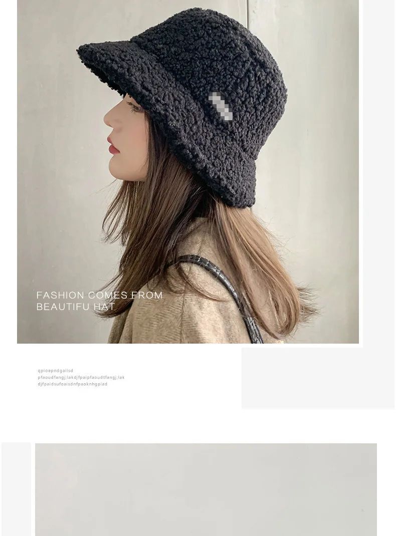 Winter Female Hat Teddy Velvet Warm Ear Protector Fisherman Hat Accessories Retro Lamb Velvet Cap Casual Versa Lovely Plush Hat