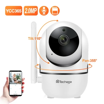 

Techgae 1080P HD IP Camera WiFi Baby P2P with Monitor Cloud Mini Wireless Auto MotionTracking Video Security Surveillance